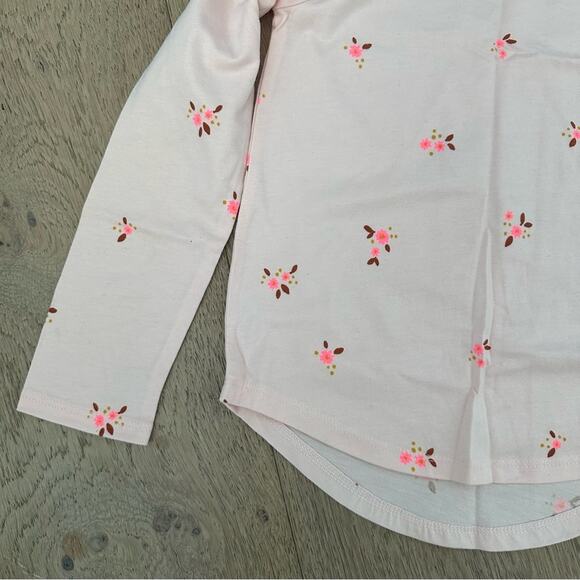 Cat & Jack Long Sleeve Crew Neck T Shirt Pink 5T - Picture 2 of 3